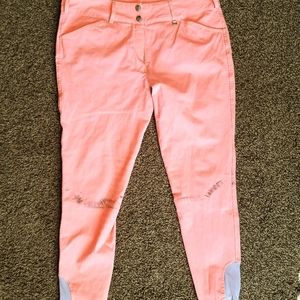 TuffRider neon knee patch breeches